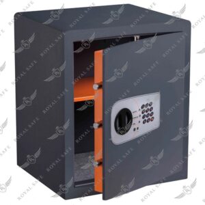 כספת דיגיטלית E-450-Q1 חיתוך לייזר 54 ק״ג עם דלת חצי פתוחה