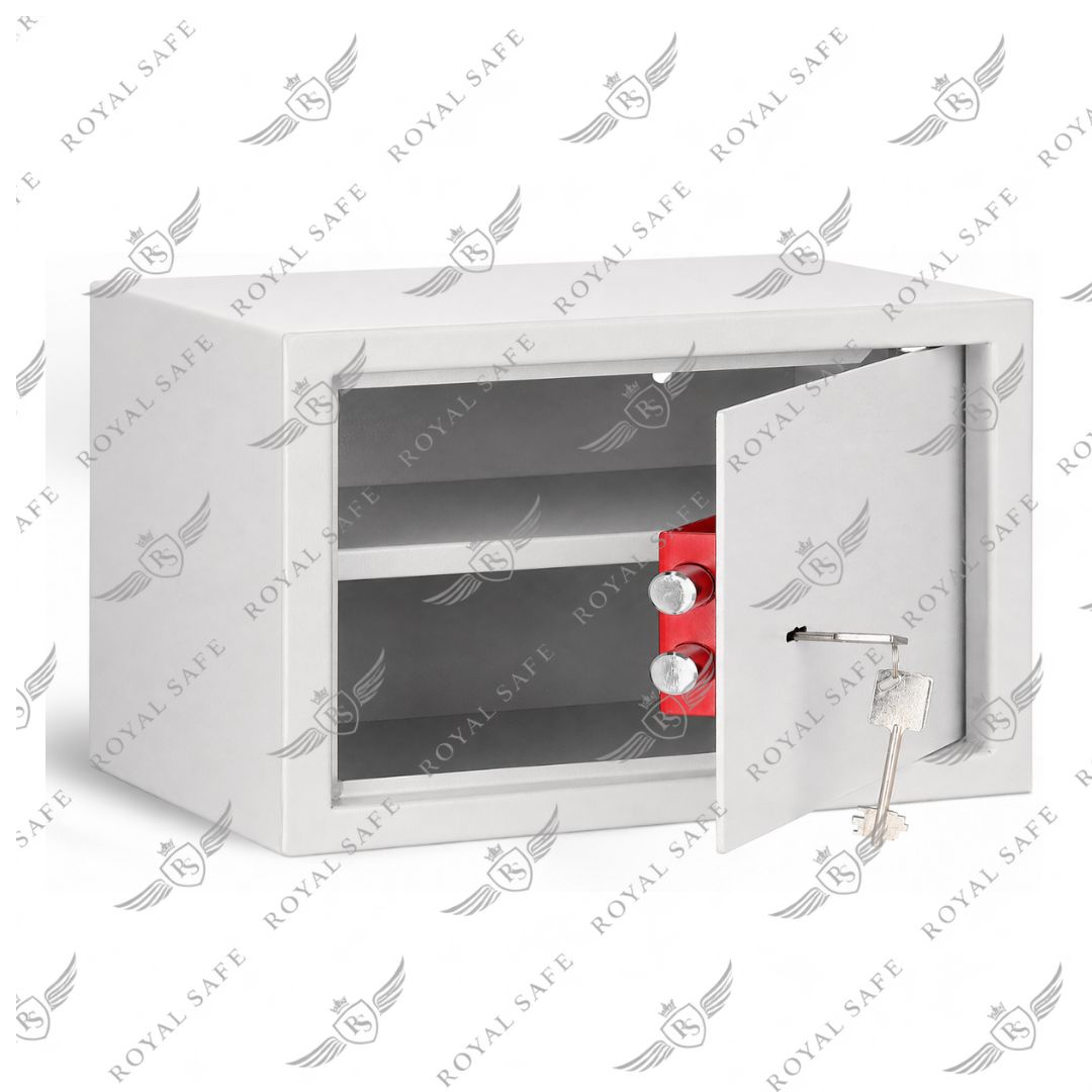 כספת מכנית עם מפתח (10 ק"ג) דגם KS-25 1 כספת מכנית KS-25 עם מנעול מפתח כפול שיניים