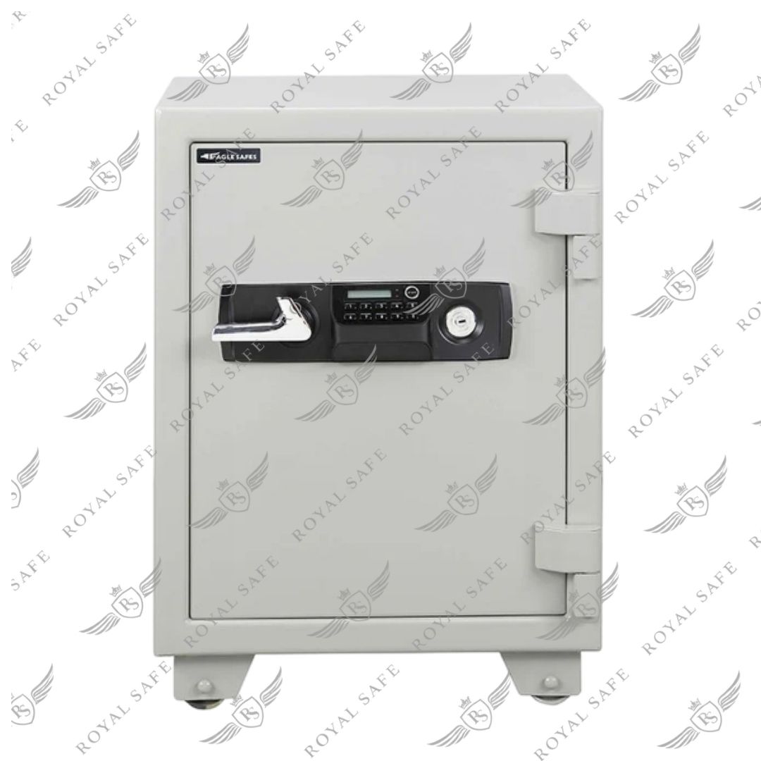 כספת חסינת אש דיגיטלית EAGLE SAFES (105 ק"ג) דגם ES-045 1 כספת חסינת אש ES-045 מבית EAGLE SAFES עם נעילה דיגיטלית ומפתח – מבט חזיתי