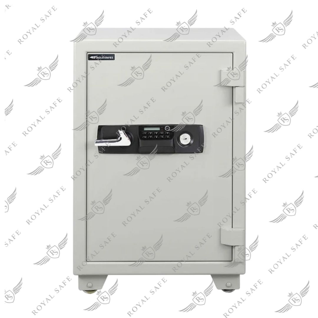 כספת חסינת אש דיגיטלית EAGLE SAFES (185 ק"ג) דגם ES-080 1 כספת חסינת אש ES-080 מבית EAGLE SAFES עם נעילה דיגיטלית ומפתח – מבט חזיתי