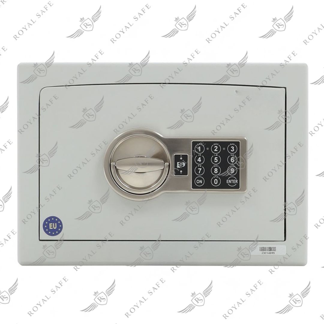 כספת דיגיטלית תקן EN 1143-1 Grade I (44 ק"ג) דגם ELASK-25 1 כספת דיגיטלית ELASK-25 תקן EN 1143-1 Grade I סגורה – מבט חזיתי
