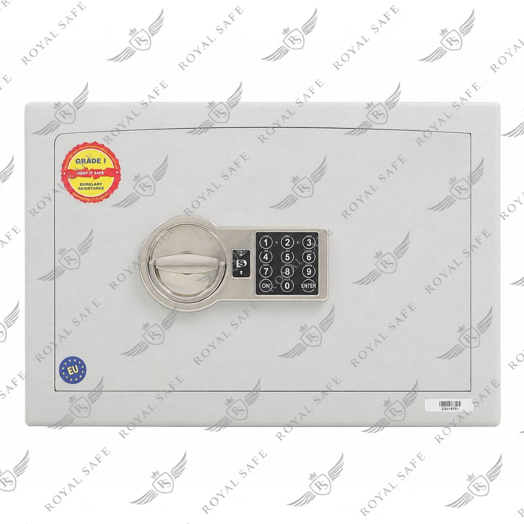 כספת דיגיטלית תקן EN 1143-1 Grade I (65 ק"ג) דגם ELASK-30 1 כספת דיגיטלית ELASK-30 תקן EN 1143-1 Grade I סגורה – מבט חזיתי