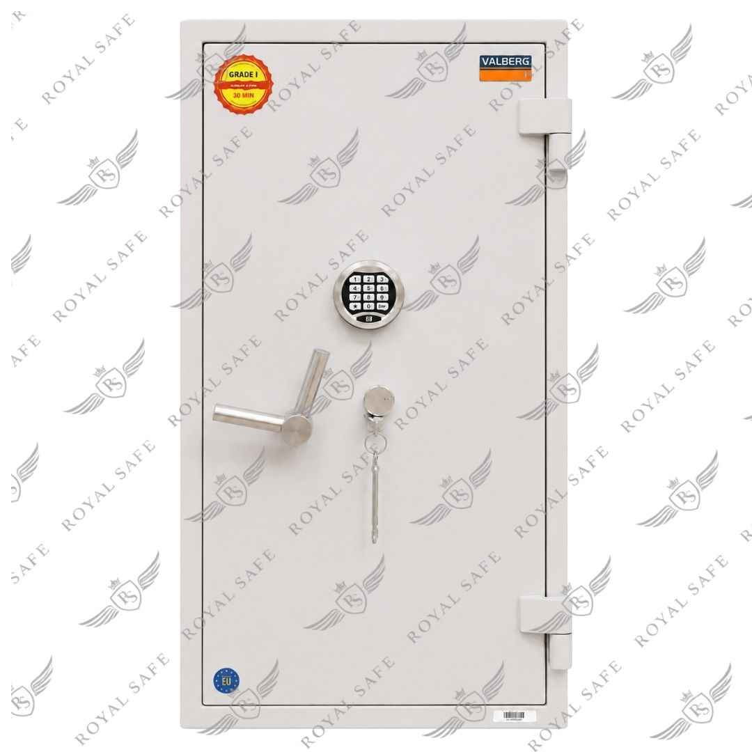 כספת שתי נעילות תקן EN 1143-1 Grade I (345 ק"ג) דגם ELKLG-10 2 כספת ELKLG-10 עם שתי נעילות תקן EN 1143-1 Grade I סגורה – מבט בזווית