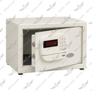 כספת דיגיטלית ממונעת EM-300-CM 15 ק״ג עם דלת חצי פתוחה