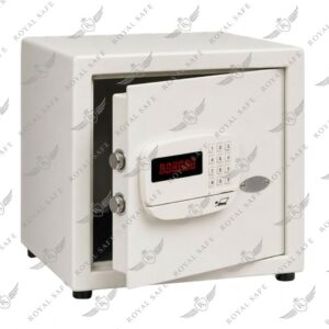 כספת דיגיטלית ממונעת EM-380-CM 20 ק״ג עם דלת חצי פתוחה