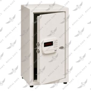 כספת דיגיטלית ממונעת EM-750-CM 35 ק״ג עם דלת חצי פתוחה